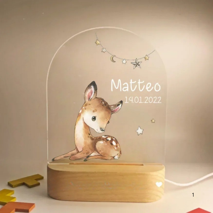 Kalsten | Personal Night Light with Name – Soft Warm LED Lighting for Children