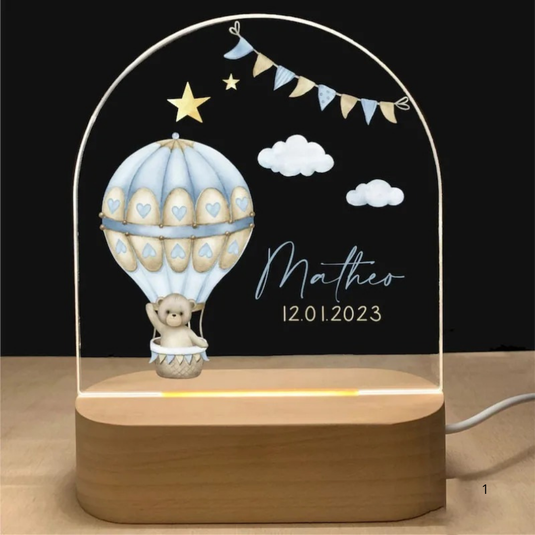Kalsten | Personal Night Light with Name – Soft Warm LED Lighting for Children
