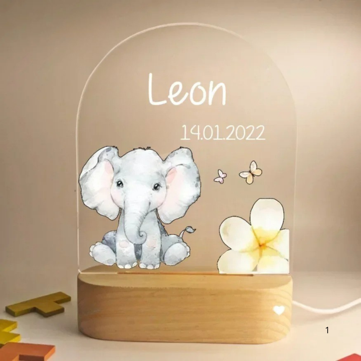Kalsten | Personal Night Light with Name – Soft Warm LED Lighting for Children