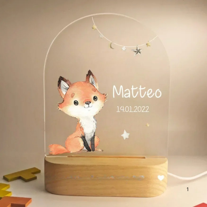 Kalsten | Personal Night Light with Name – Soft Warm LED Lighting for Children