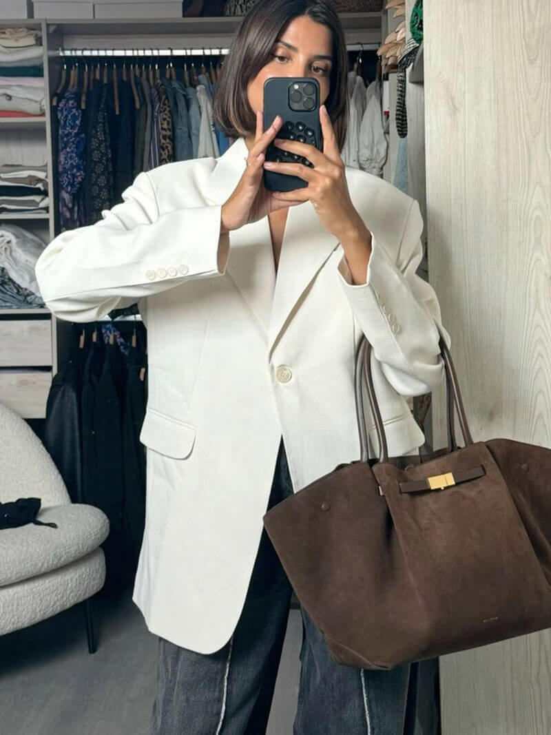 Women’s Suede Handbag – Modern Design