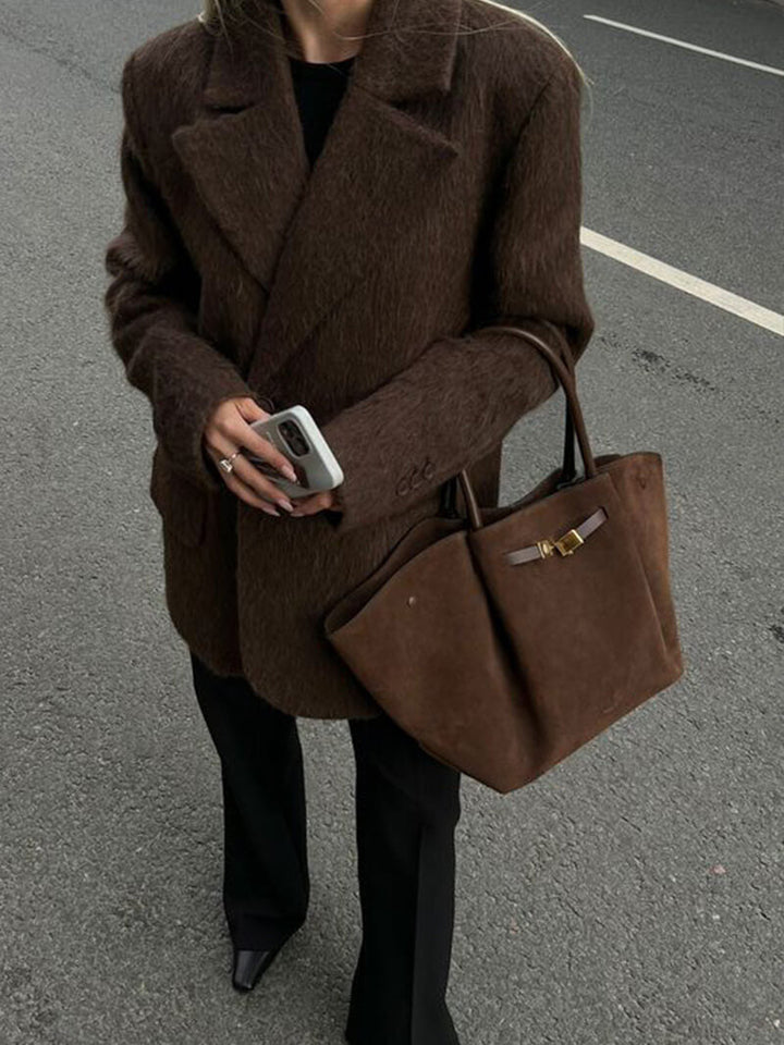 Women’s Suede Handbag – Modern Design