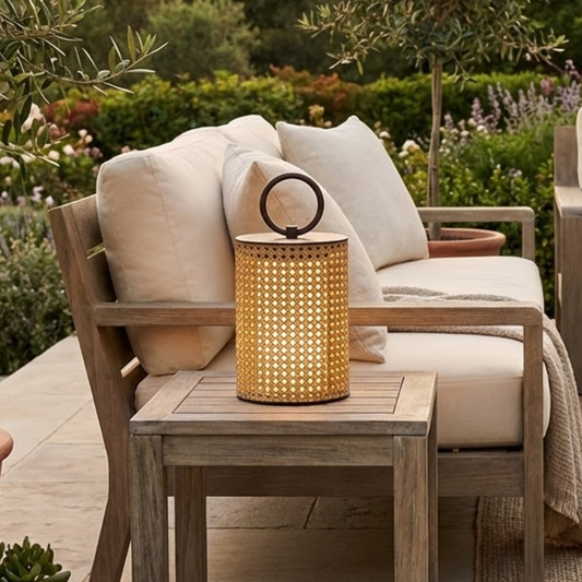 Solar Lanterns, Rattan Finish
