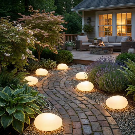 LunaStone Solar Pebble Pathway Light