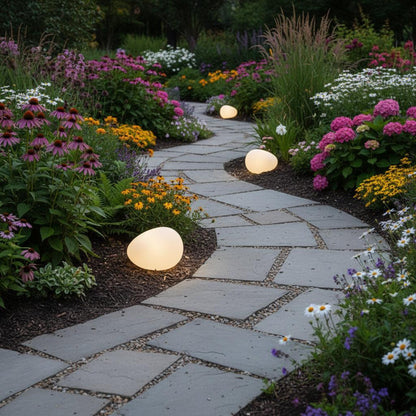 LunaStone Solar Pebble Pathway Light