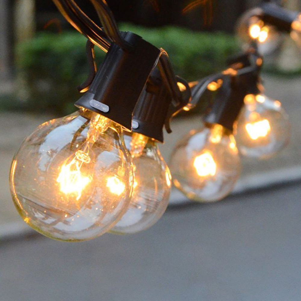 Solar LED Globe Patio String Lights