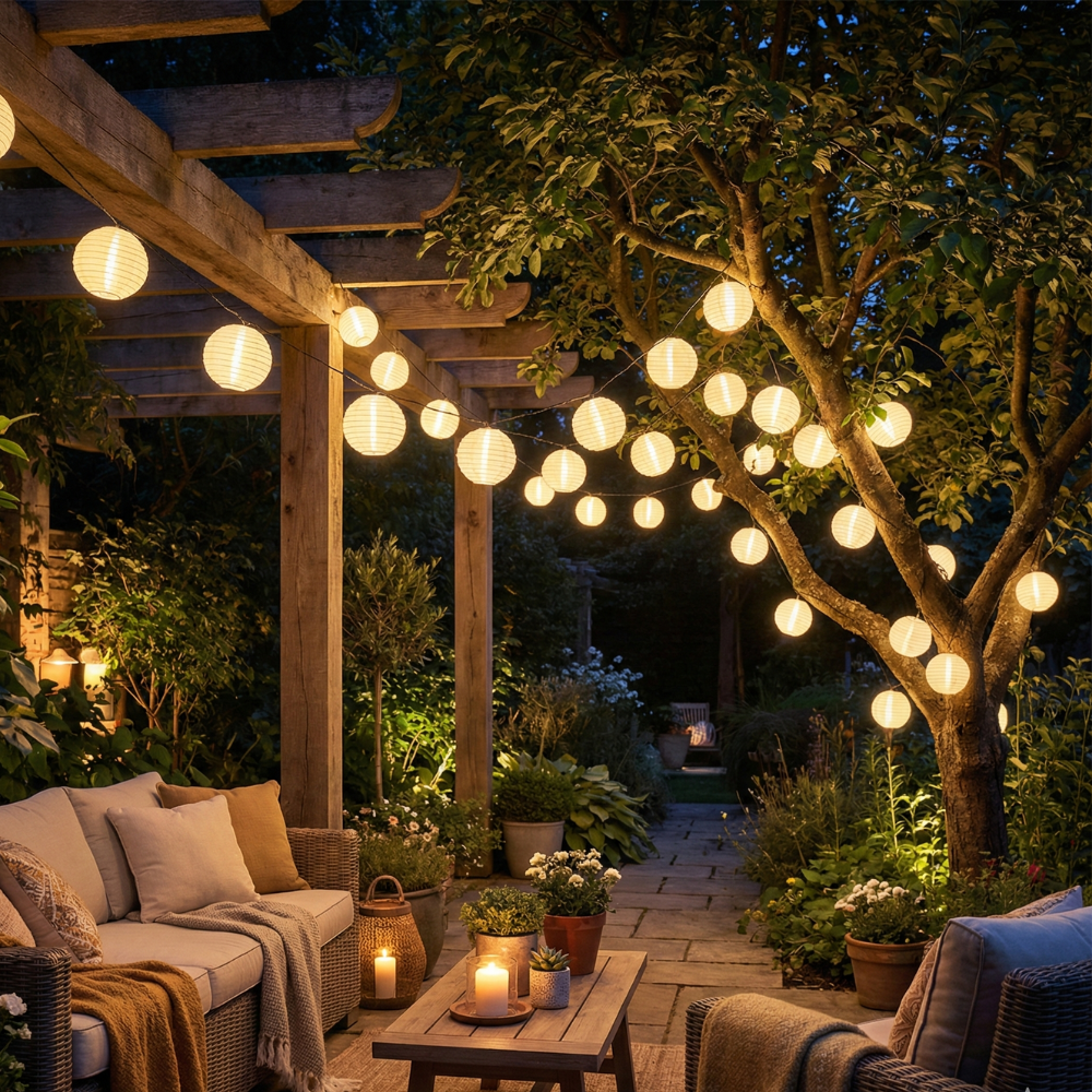 Solar Lantern Art Deco String Lights