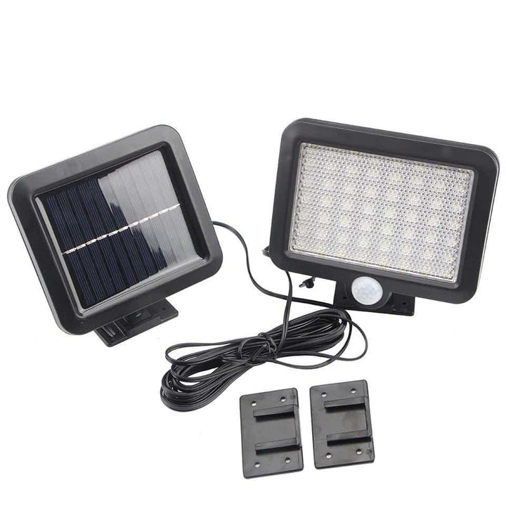 LED lamp black (square) with motion sensor - Solar | Kalsten