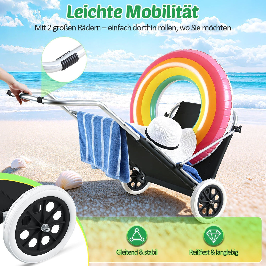 Sun lounger with wheels and sun canopy folding garden lounger | Kalsten