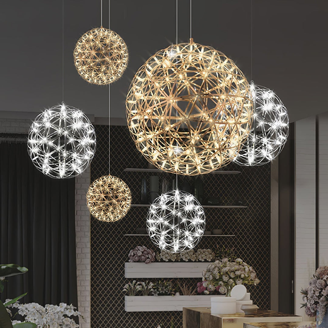 Gold Spark Ball Droplight Pendant Light | Kalsten
