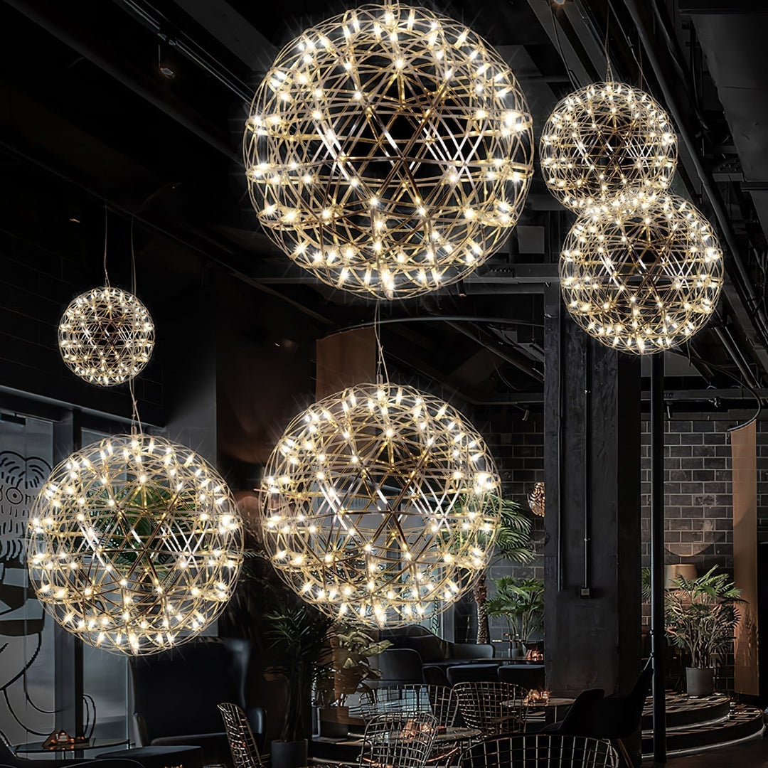 Gold Spark Ball Droplight Pendant Light | Kalsten