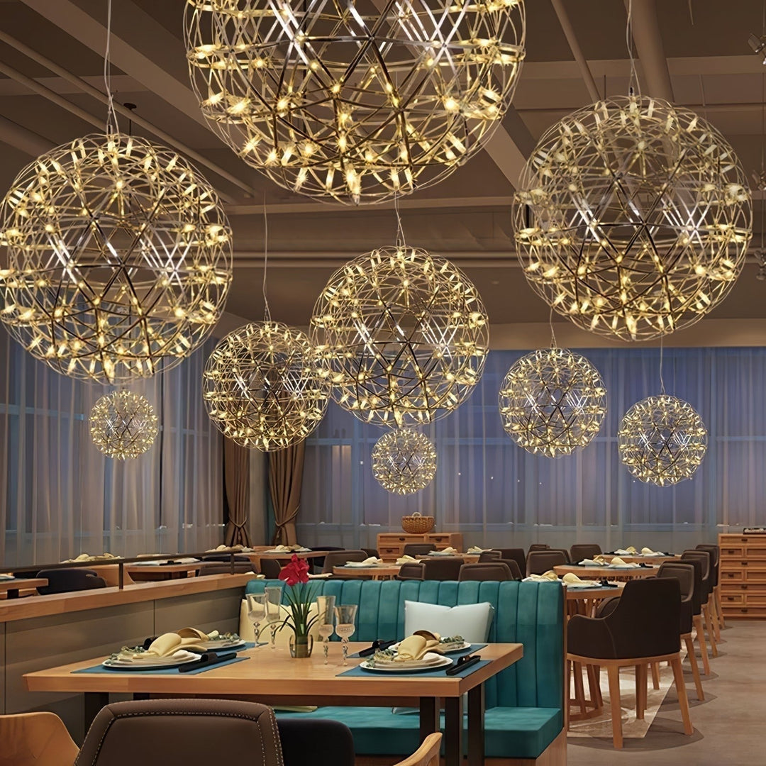 Gold Spark Ball Droplight Pendant Light | Kalsten