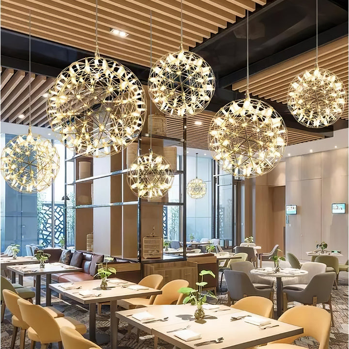 Gold Spark Ball Droplight Pendant Light | Kalsten