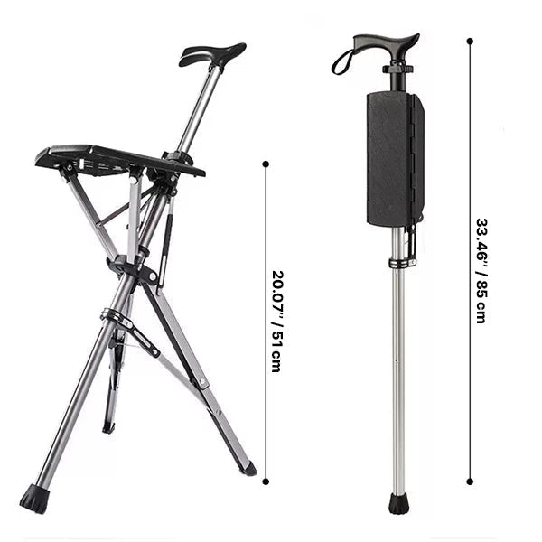 SitWalk Folding Walking Stick – Walking Stick with Sitting Function and Ergonomic Grip | Kalsten