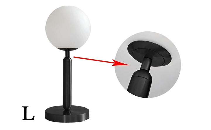 SphereShine Luxe Table Lamp of Glass & Brass – Elegance and LED Kalsten