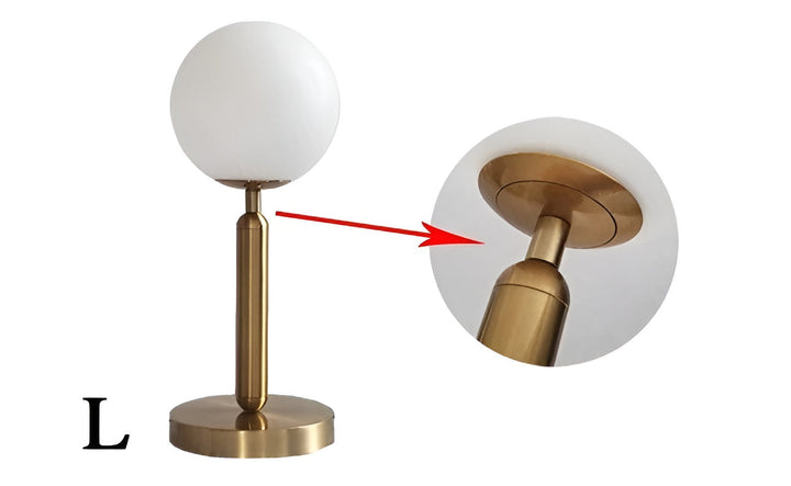 SphereShine Luxe Table Lamp of Glass & Brass – Elegance and LED Kalsten