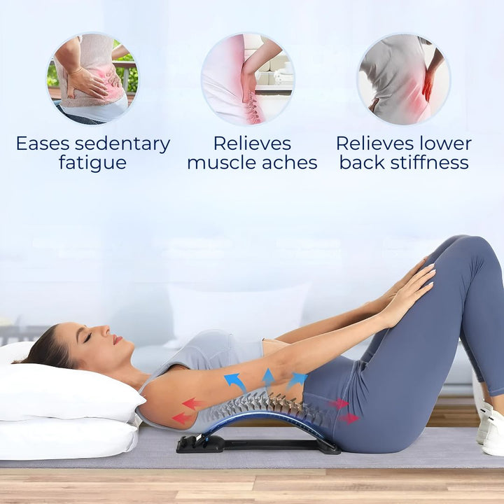 SpineRelief Orthopedic Back Stretcher | Posture Correction and Pain Relief – Sciatica - Herniated Disc - Chronic Back Pain Support Kalsten