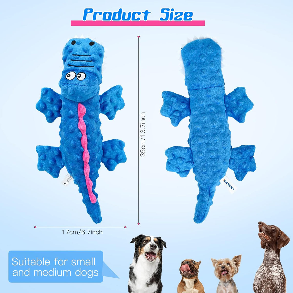 Sandsberg Crocodile Plush Toy for Aggressive Chewers 🐊