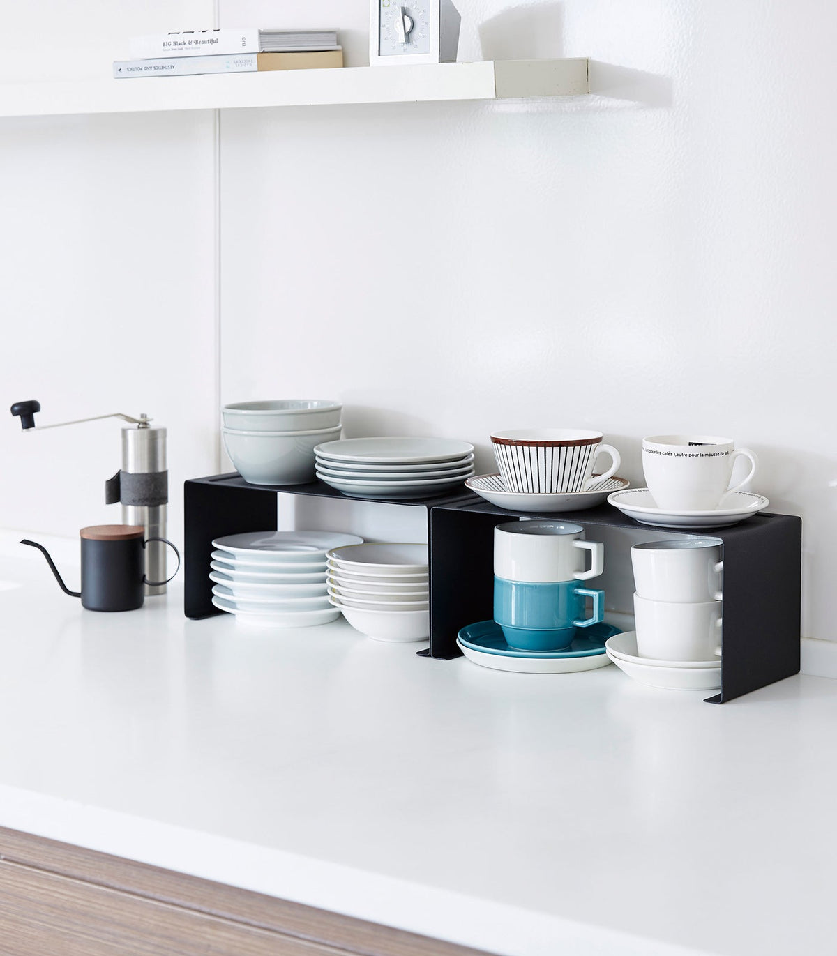 BowLift | Stackable Kitchen Shelf - Two Sizes - Steel