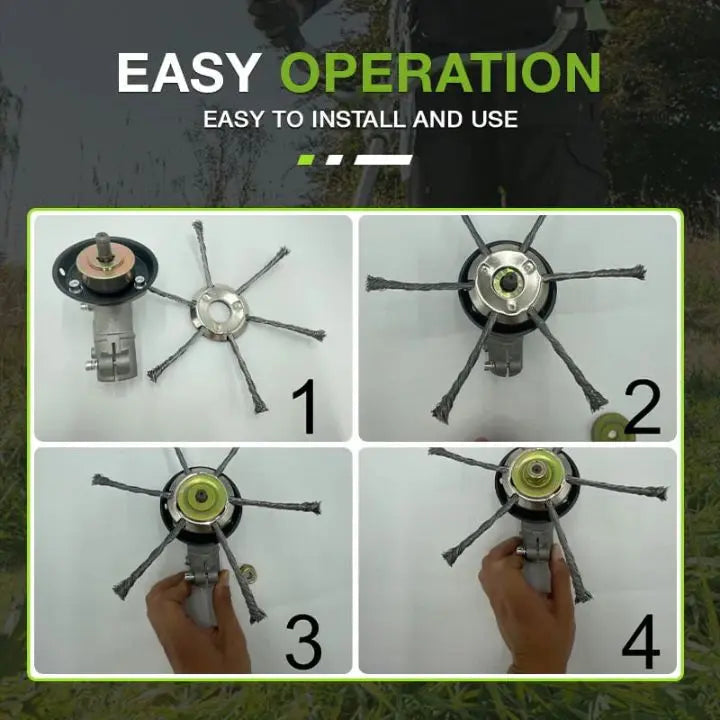 Kalsten | Steel Brush Lawn Trimmer Head – Efficient Weed Remover