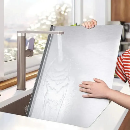 Skanto | SliceGrip Stainless Steel Cutting Board with Drip Guard