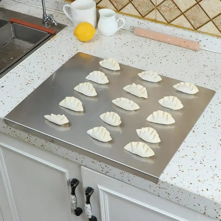 Kalsten | SliceGrip – Stainless Steel Cutting Board with Non-Slip and Raised Edge