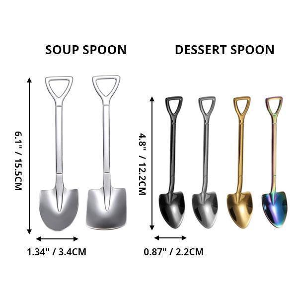Stainless Steel Shovel Shaped Soup Spoon | Kalsten