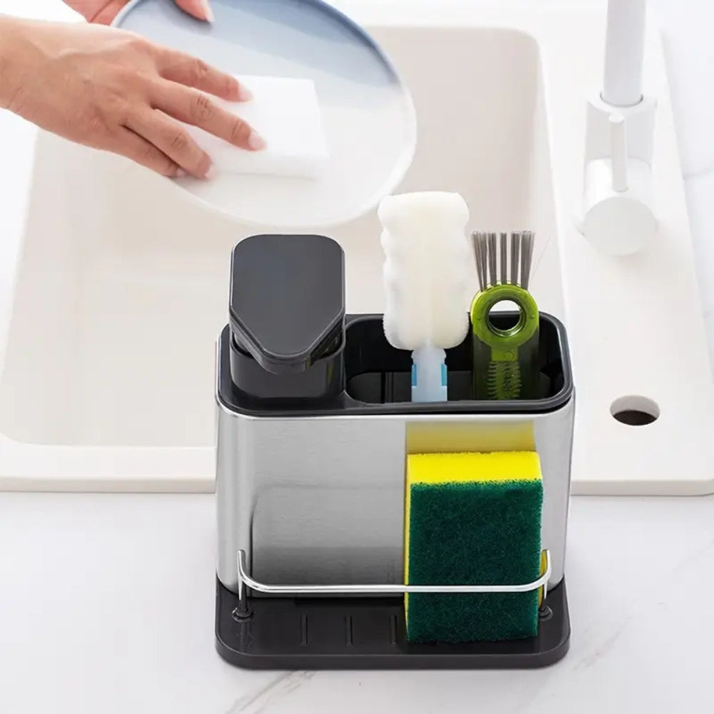 Kalsten | Stainless Steel Dish Soap Dispenser & Utensil Rack