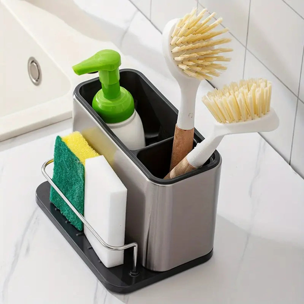 Kalsten | Stainless Steel Dish Soap Dispenser & Utensil Rack