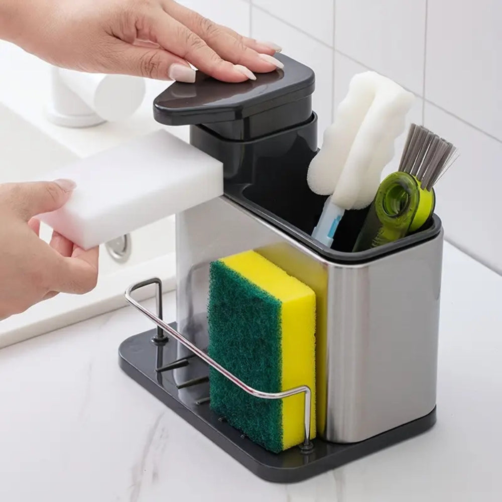 Kalsten | Stainless Steel Dish Soap Dispenser & Utensil Rack