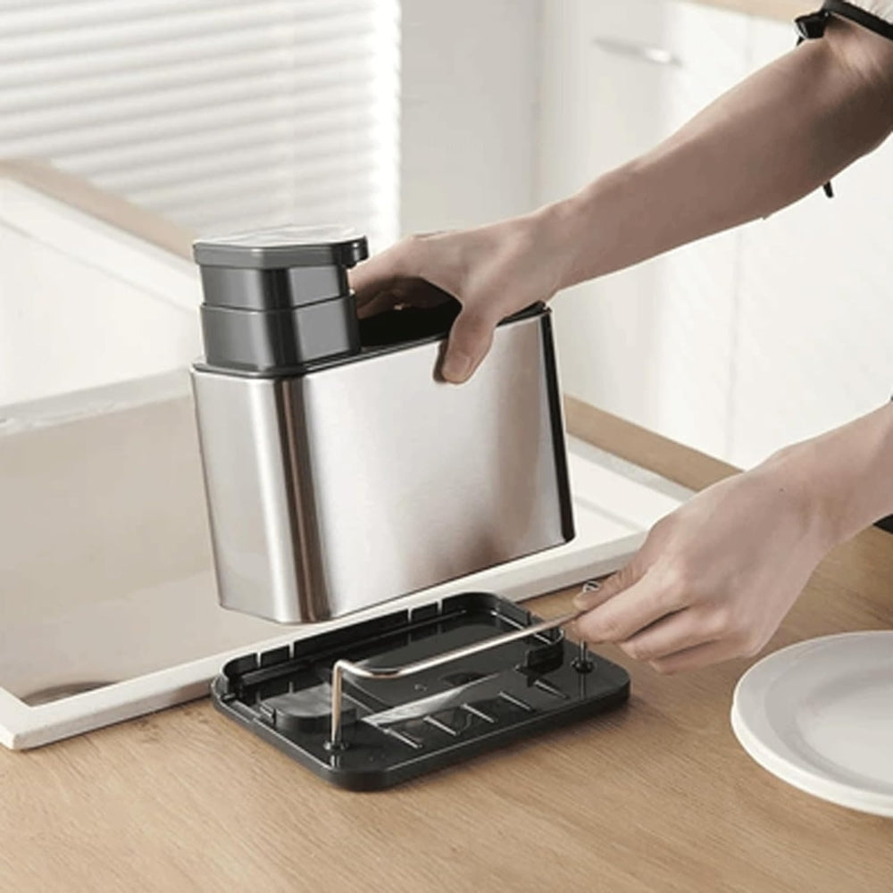 Kalsten | Stainless Steel Dish Soap Dispenser & Utensil Rack