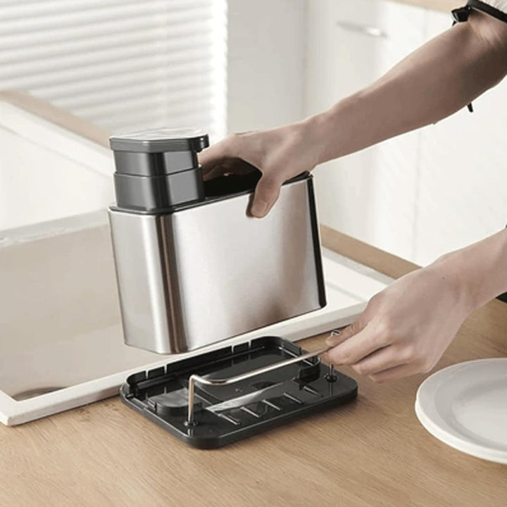 Kalsten | Stainless Steel Dish Soap Dispenser & Utensil Rack