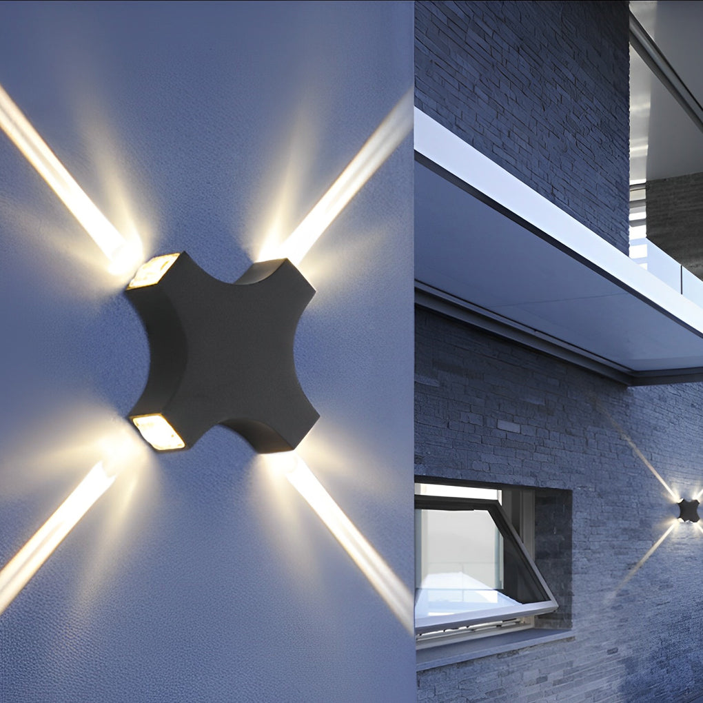 Creative Starlight Decorative LED Waterproof Black Modern Wall Lamp | Kalsten