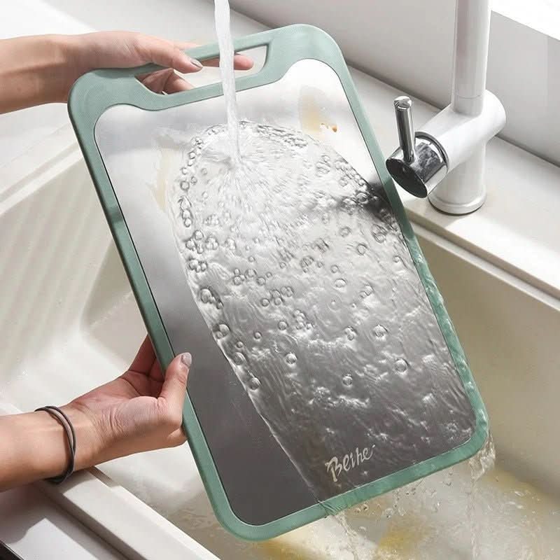Skanto | Double-Sided Stainless Steel Cutting Board with Non-Stick Surface and Juice Groove