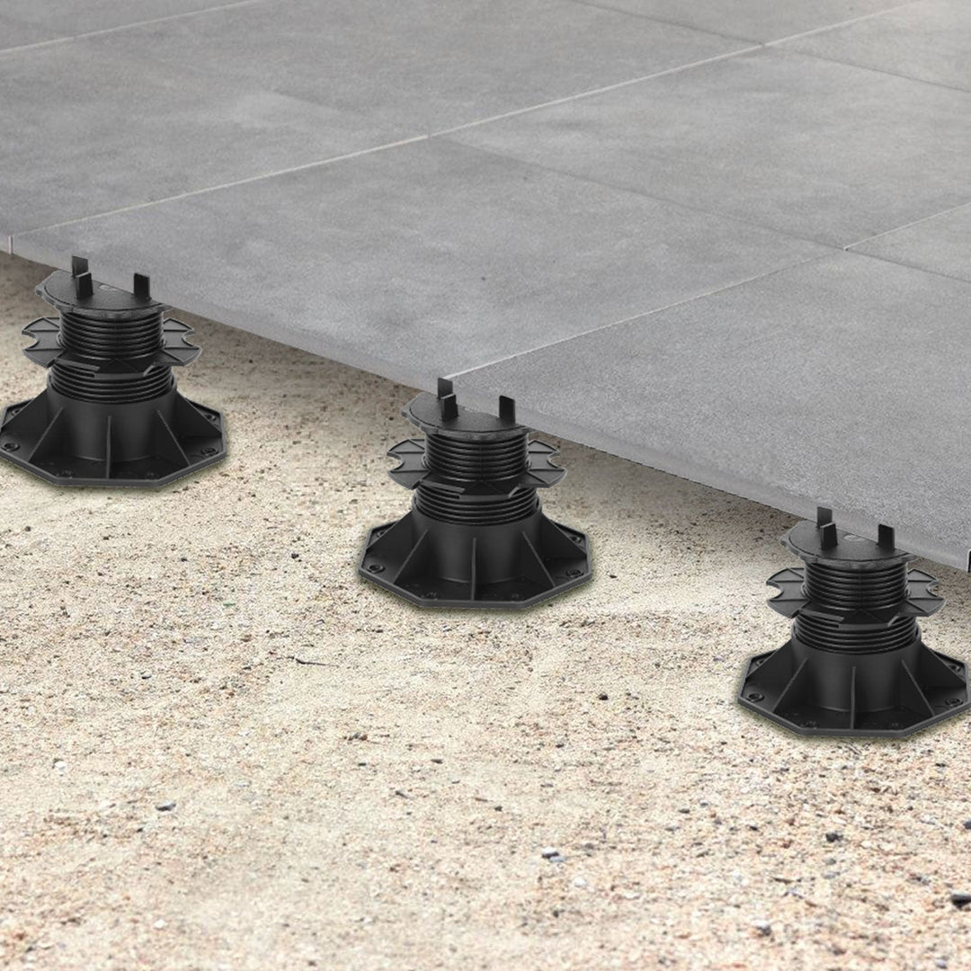 Adjustable pedestal height plate supports | Kalsten