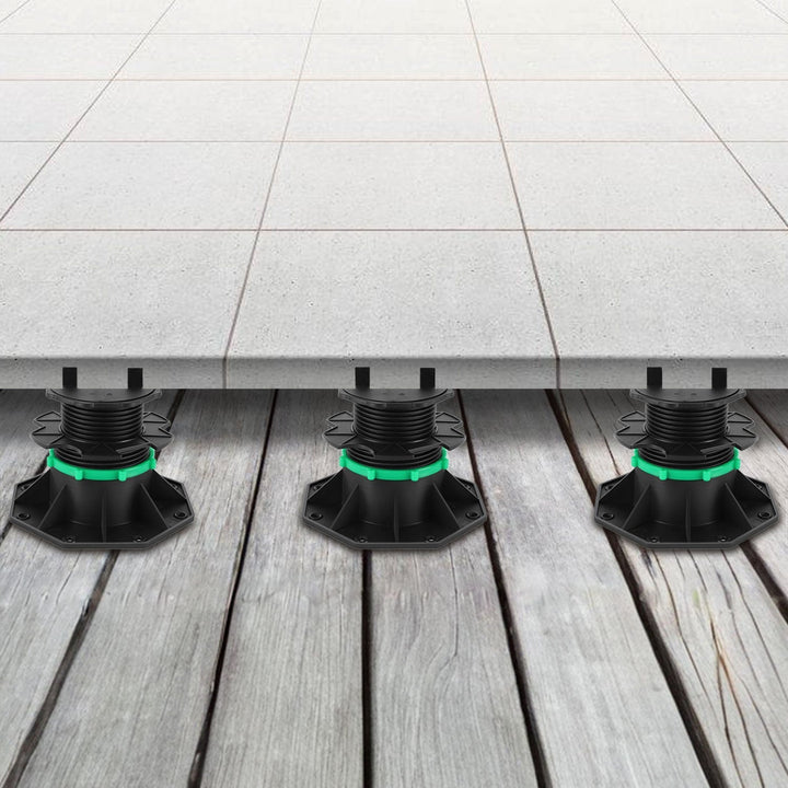 Adjustable pedestal height plate supports | Kalsten