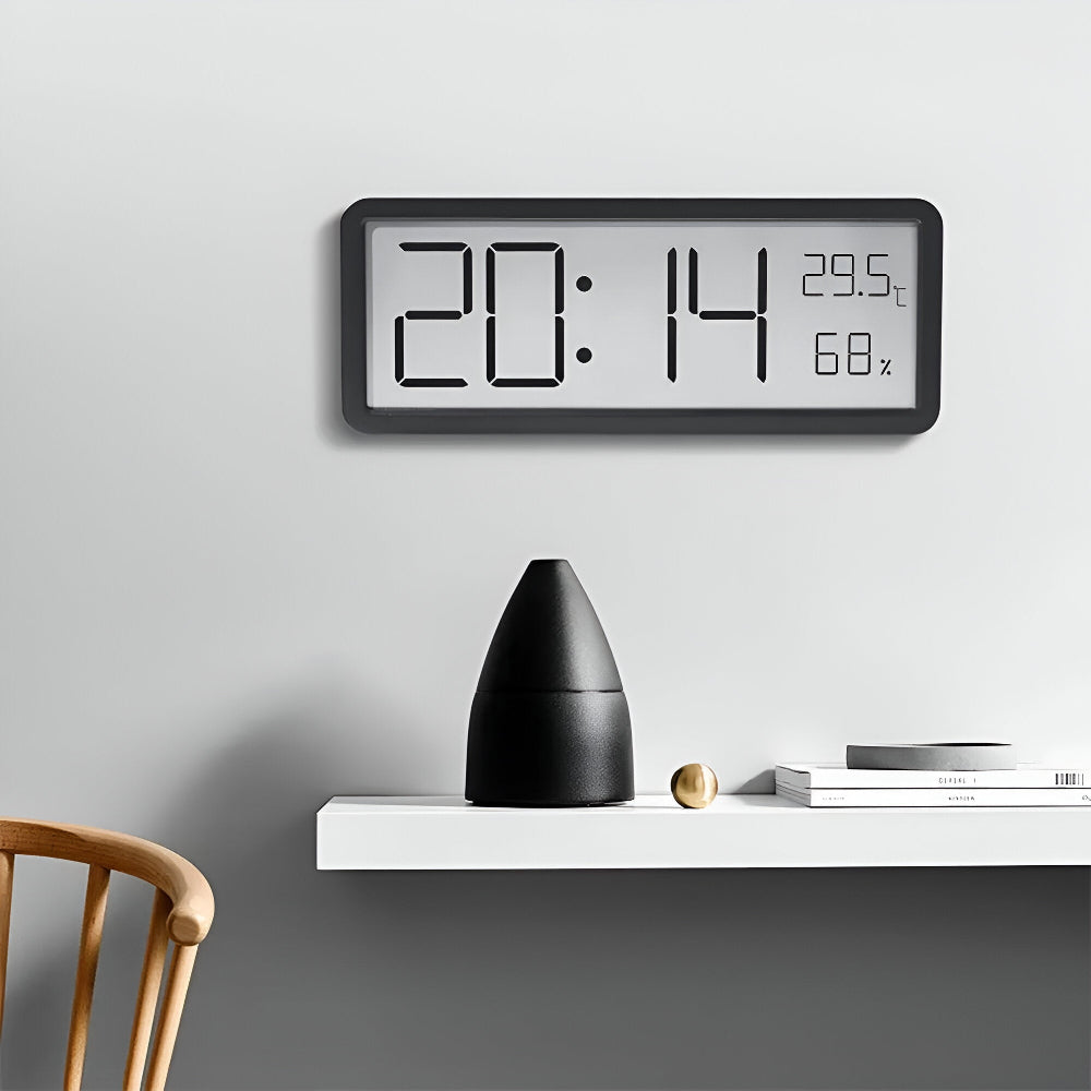 Kalsten | Digital LED Wall Clock – Large Display with Temperature and Humidity
