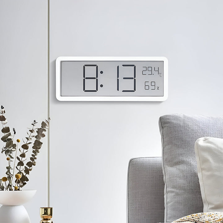 Digital LED Wall Clock – Large Display with Temperature and Humidity | Kalsten