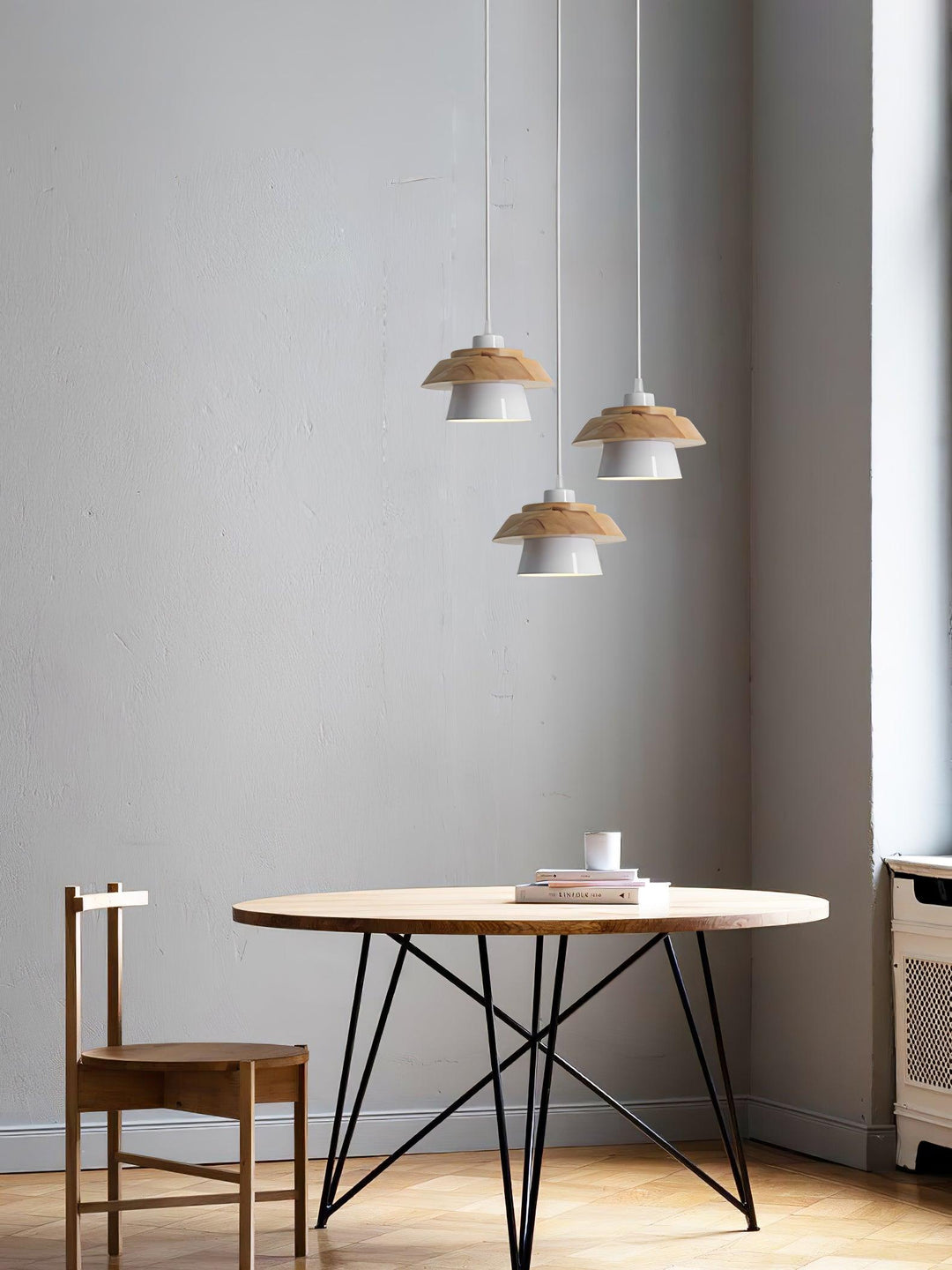 NordicMacaron Luxury Ceiling Lamp - Scandinavian Design with Wooden Finish Kalsten