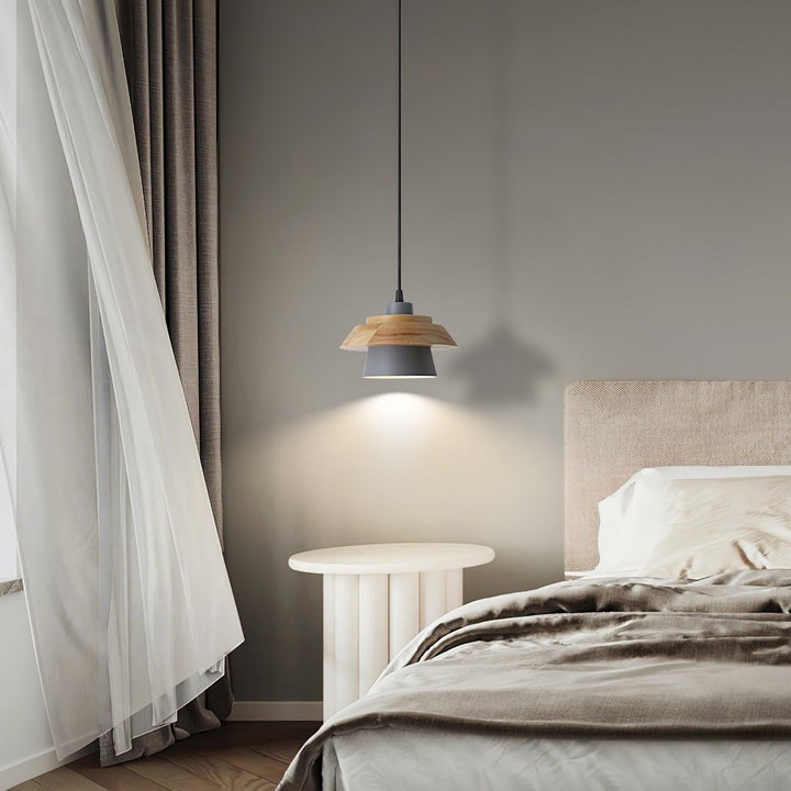 NordicMacaron Luxury Ceiling Lamp - Scandinavian Design with Wooden Finish Kalsten