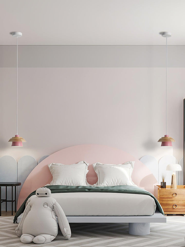 NordicMacaron Luxury Ceiling Lamp - Scandinavian Design with Wooden Finish Kalsten