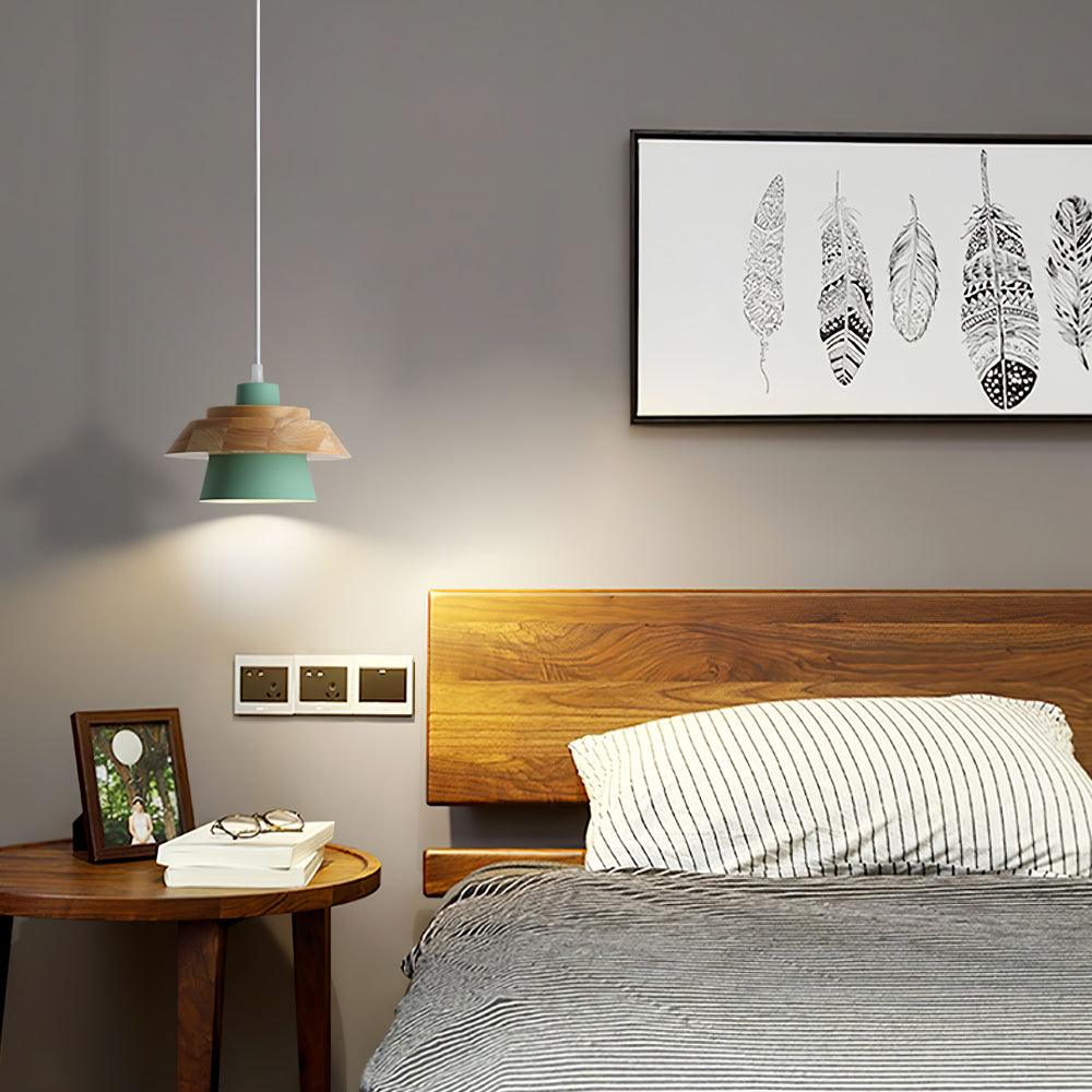 NordicMacaron Luxury Ceiling Lamp - Scandinavian Design with Wooden Finish Kalsten
