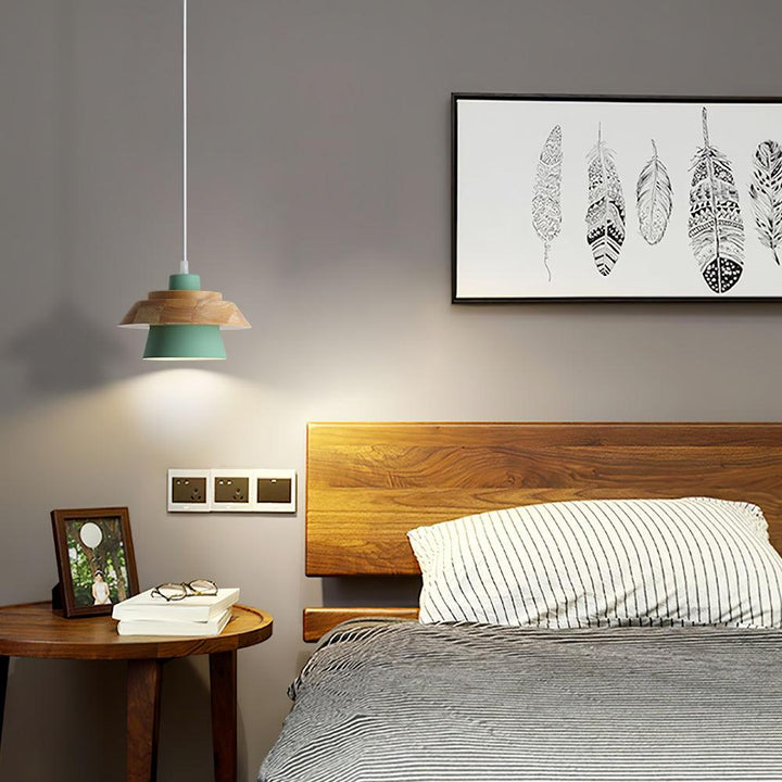 NordicMacaron Luxury Ceiling Lamp - Scandinavian Design with Wooden Finish Kalsten