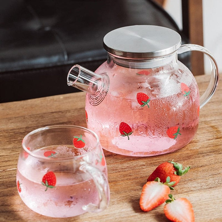 Strawberry Glass Teapot | Kalsten