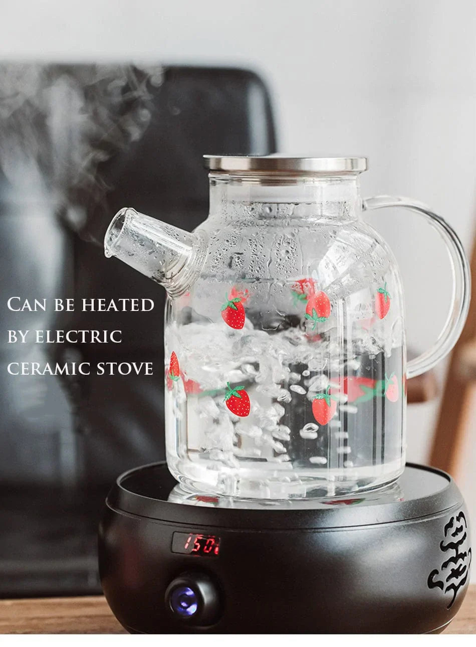 Strawberry Glass Teapot | Kalsten