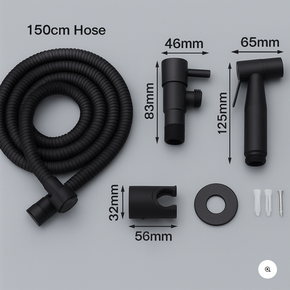 BowLift | Stainless Steel Bidet Sprayer AquaNova – Hygienic Toilet Shower Spray with Wall Holder