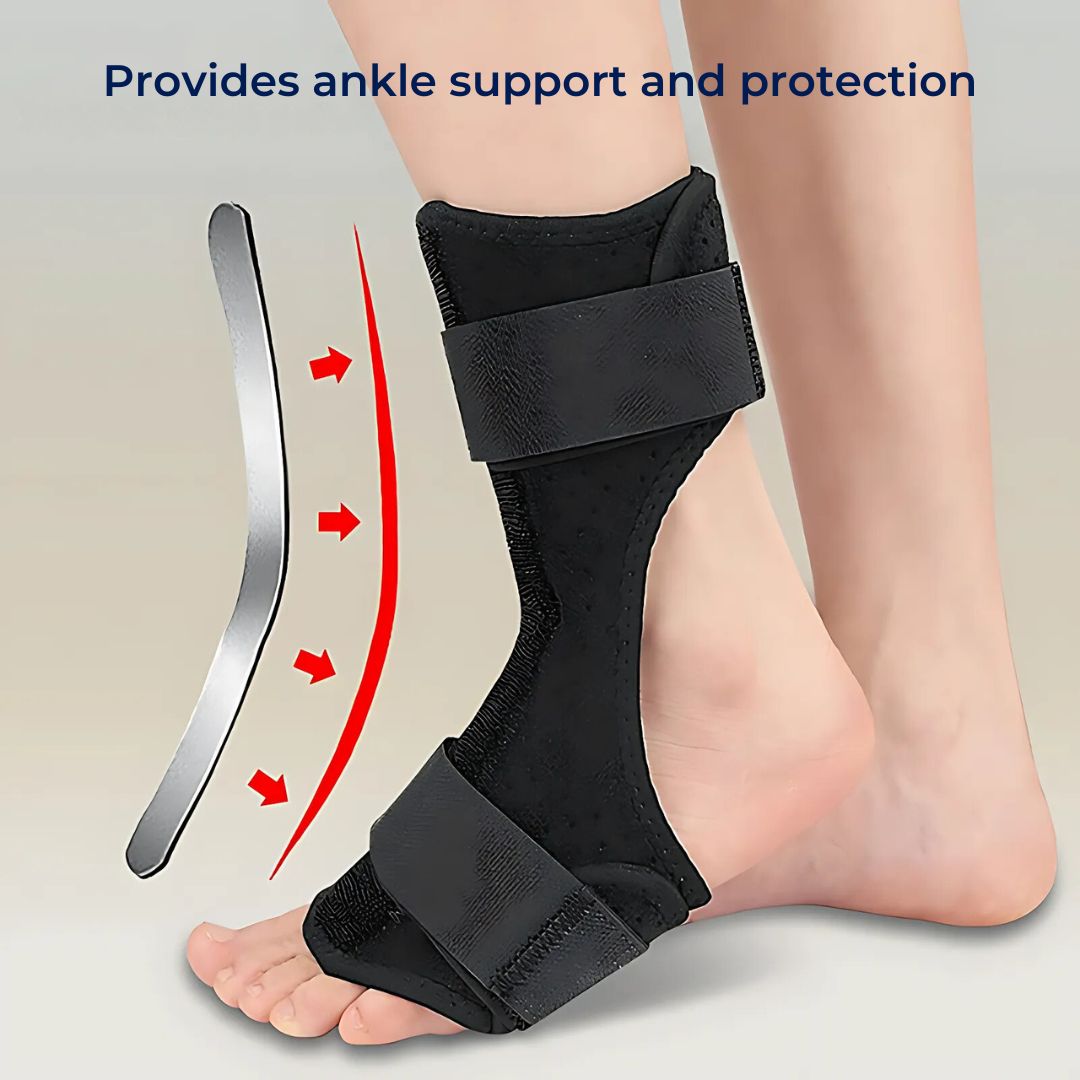 StrideGuard Drop Foot Brace Support | Foot and Ankle Support - Lifts Front Foot - Improves Gait - Reduces Falls - Alleviates Pain for Mobility Aid Kalsten