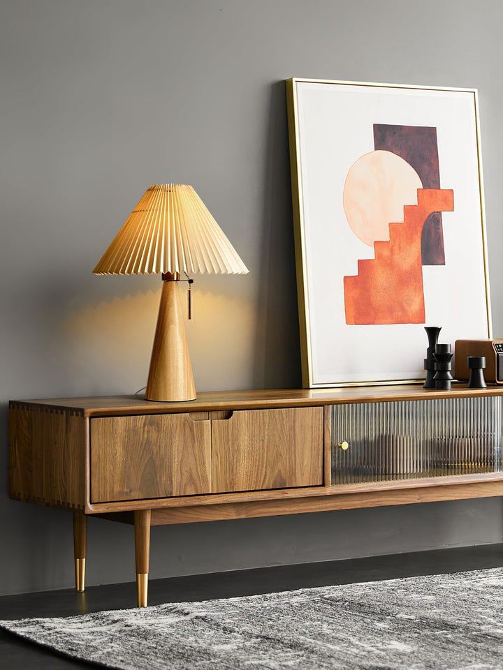 AntiqueRadiance – Elegant Wood and Metal Table Lamp | Kalsten