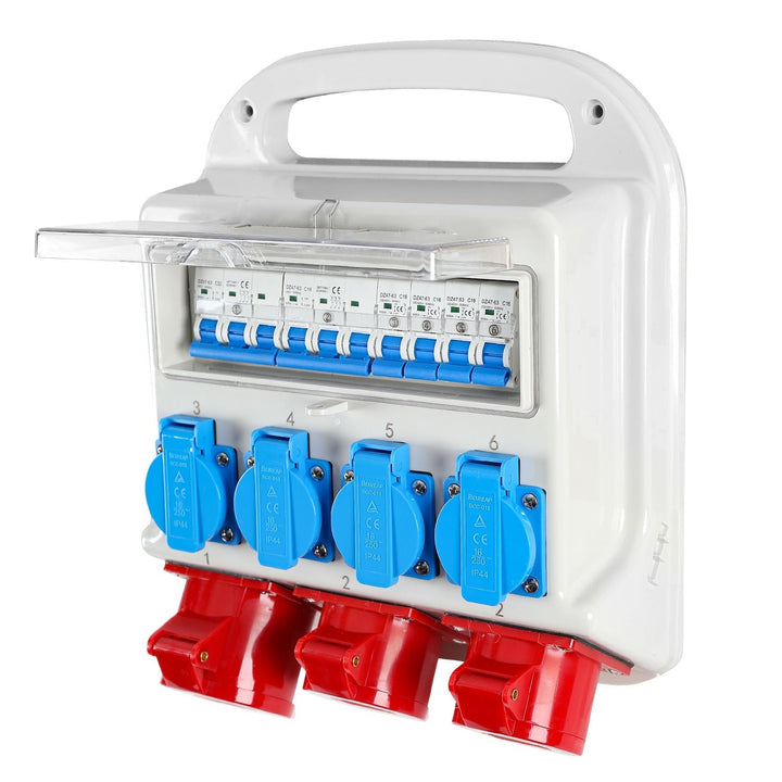 Wall distributor 2 x CEE 16A 400V + 1 x CEE 32A 400V + 4 x 230V 5 Pole | Kalsten