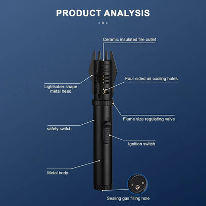 Windproof lighter with adjustable jet flame for any weather